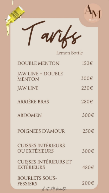 Tarifs A&M Beauté